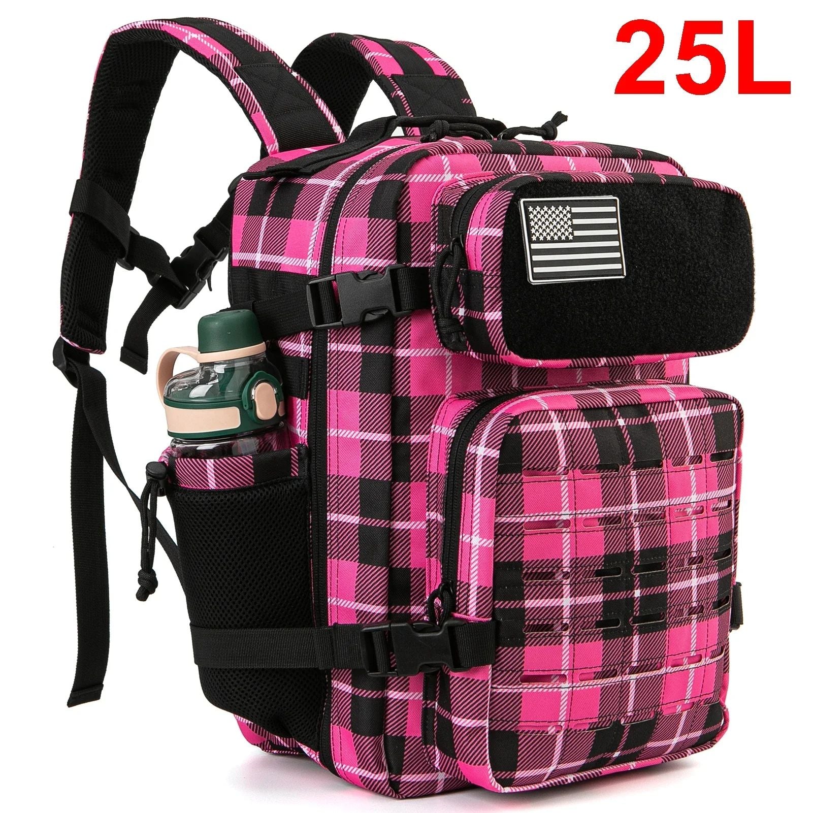 25L / 45L Tactical Backpack Outdoor Survival, Hiking & Bug Out Bag with Bottle Holder