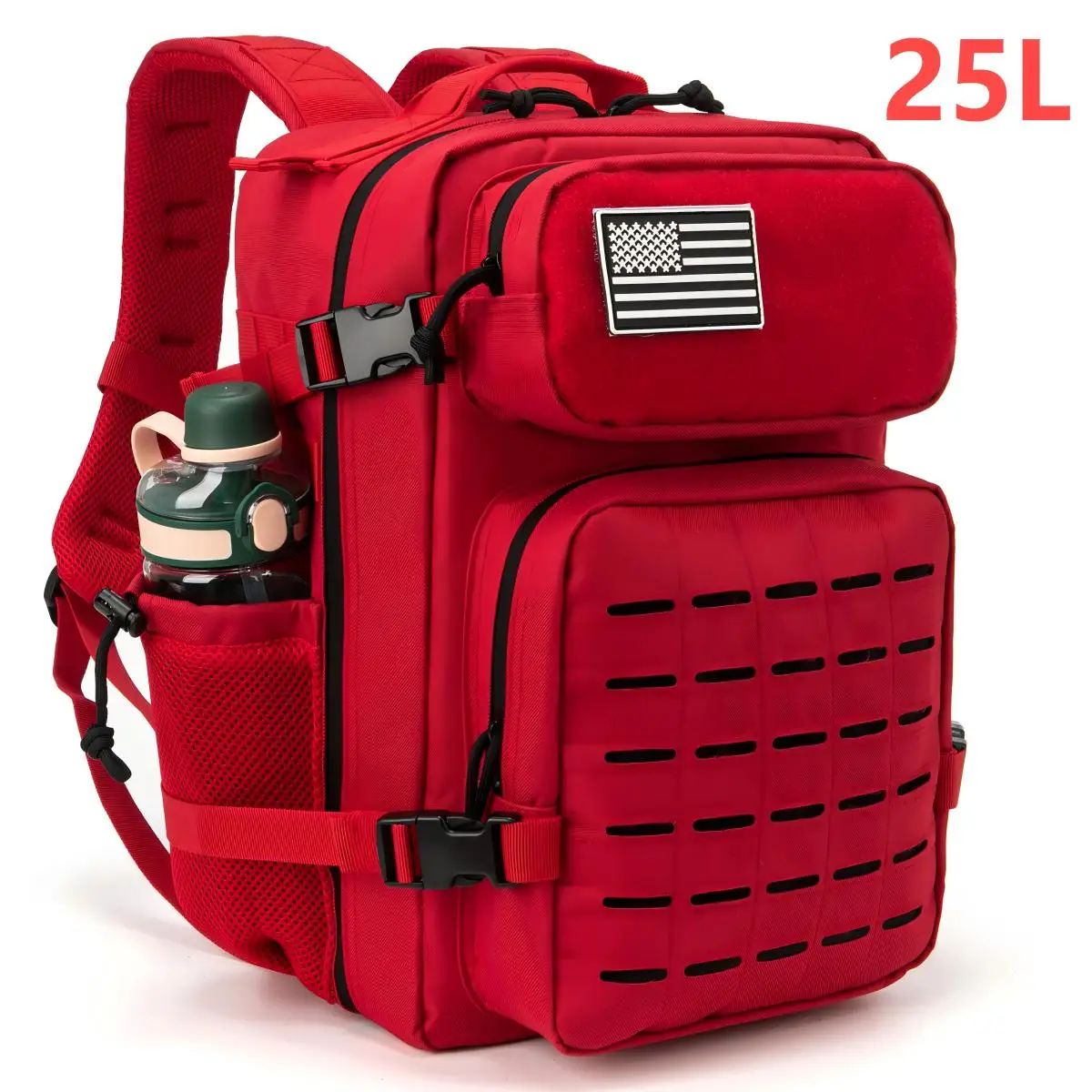 25L / 45L Tactical Backpack Outdoor Survival, Hiking & Bug Out Bag with Bottle Holder