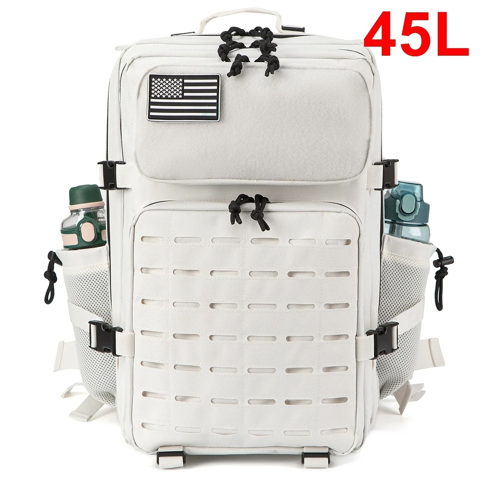 25L / 45L Tactical Backpack Outdoor Survival, Hiking & Bug Out Bag with Bottle Holder
