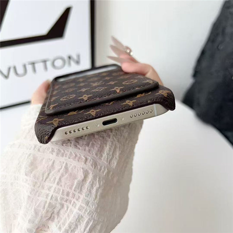 Leather iPhone case with Mini Card Wallet