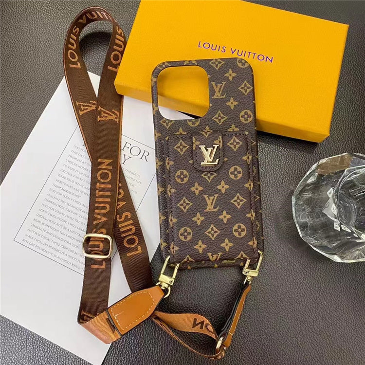 Bomber Pallas iPhone case in Monogram canvas shoulder strap