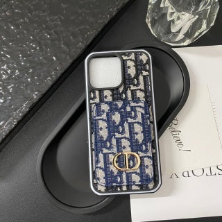 Luxury Dior Leather iPhone Case with  Card Wallet