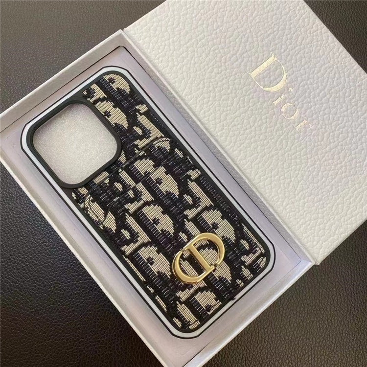 Oblique Saddl iPhone case with Practical Card Holder