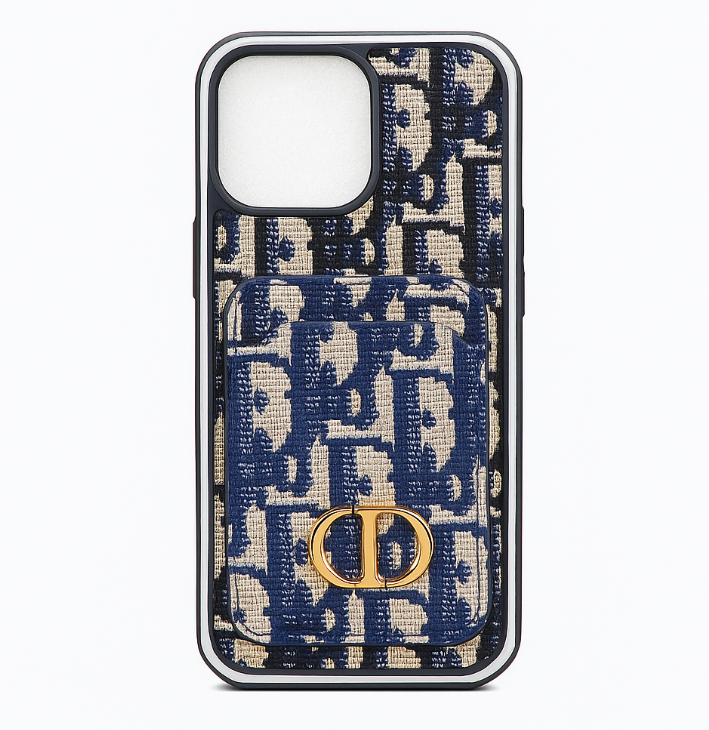 Luxury Dior Leather iPhone Case with  Card Wallet