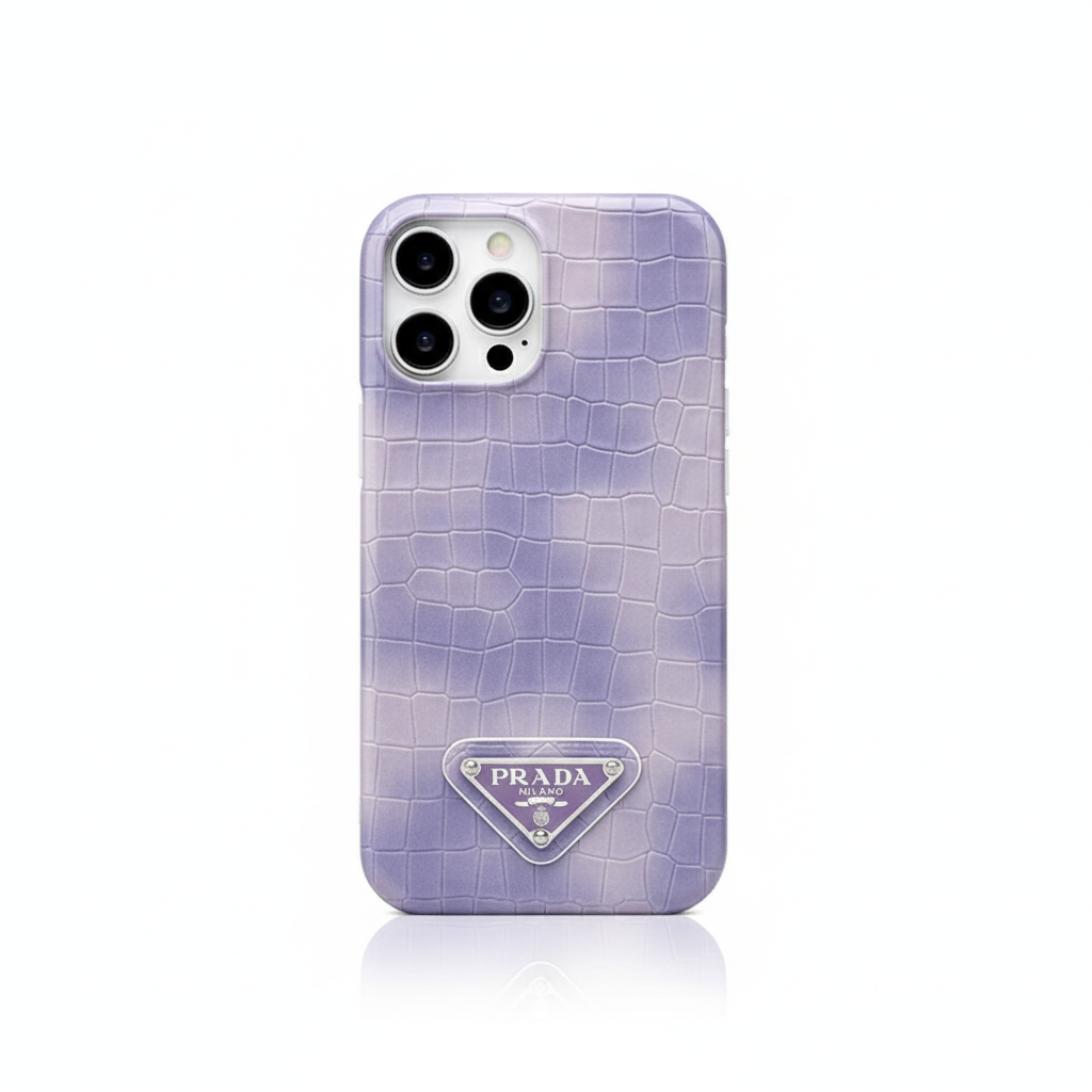 Prada Triangle Logo iPhone Case  Luxury Designer Phone Cover