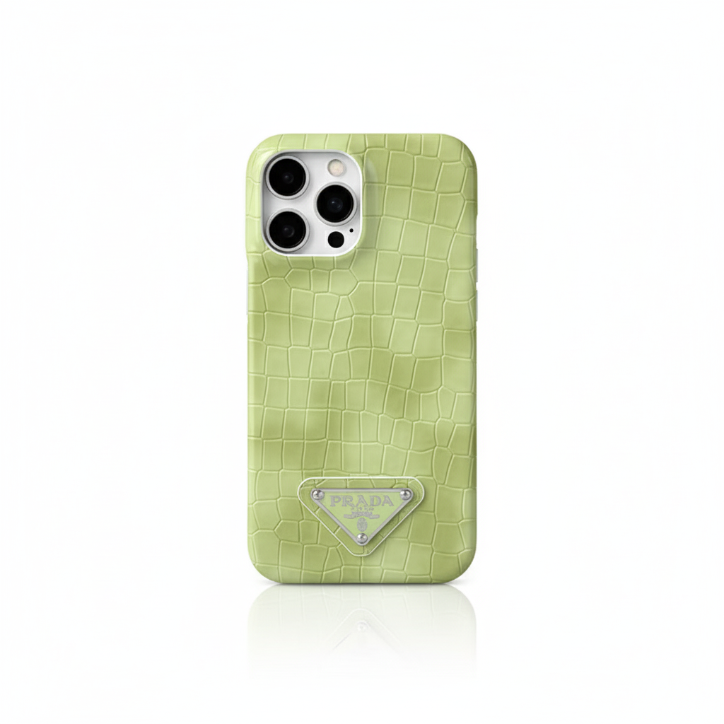 Prada Triangle Logo iPhone Case  Luxury Designer Phone Cover