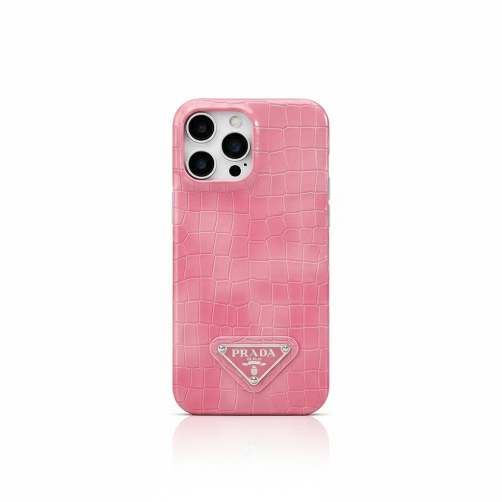 Prada Triangle Logo iPhone Case  Luxury Designer Phone Cover